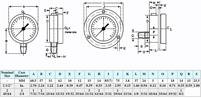 Dimensional Drawings for McDaniel Model J