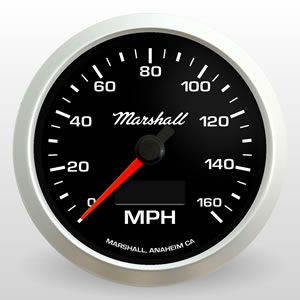 3-3/8" Speedometer Comp II LED from Marshall Instruments