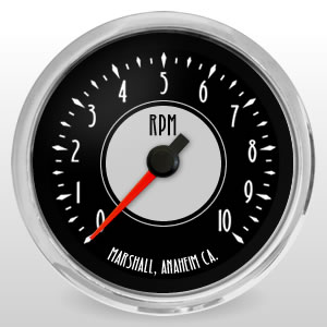 3-3/8" Tachometer SCX Retro Style from Marshall Instruments