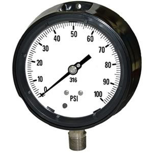 4501 - Process Gauge - Lower Mount w/Back Flange