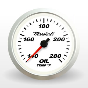 SCX White Oil Temperature Gauge