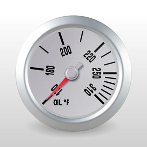 MINI Cooper OilTemperature Gauge with Stepper Motor, Peak Recall and Full Dial Warning