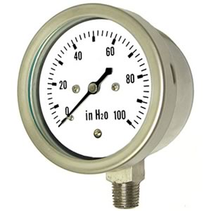 LP1-SS Low Pressure All Stainless Diaphragm Pressure Gauge