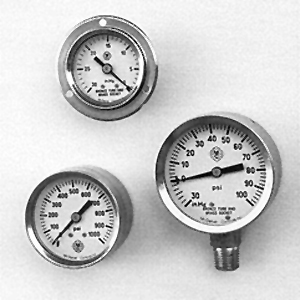 McDaniel Stainless Steel Case Utility Pressure Gauges (R7)