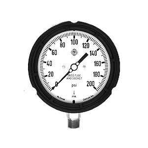 McDaniel 4.5", 1/4" NPT Connection, Reinforced Thermoplastic Case with Hinged Blowout Back